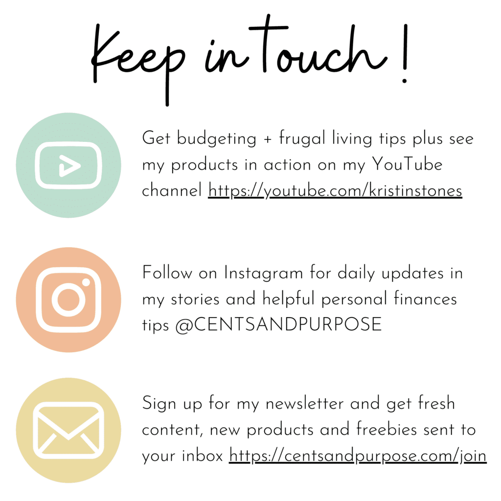 Cash Envelope + Cash Breakdown Slip Bundle | Cents + Purpose