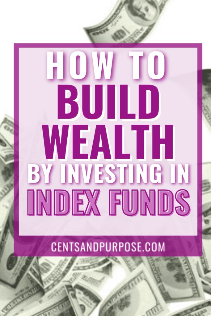 Paper money falling down and text that reads: How to build wealth by investing in index funds - Personal Finance Club review