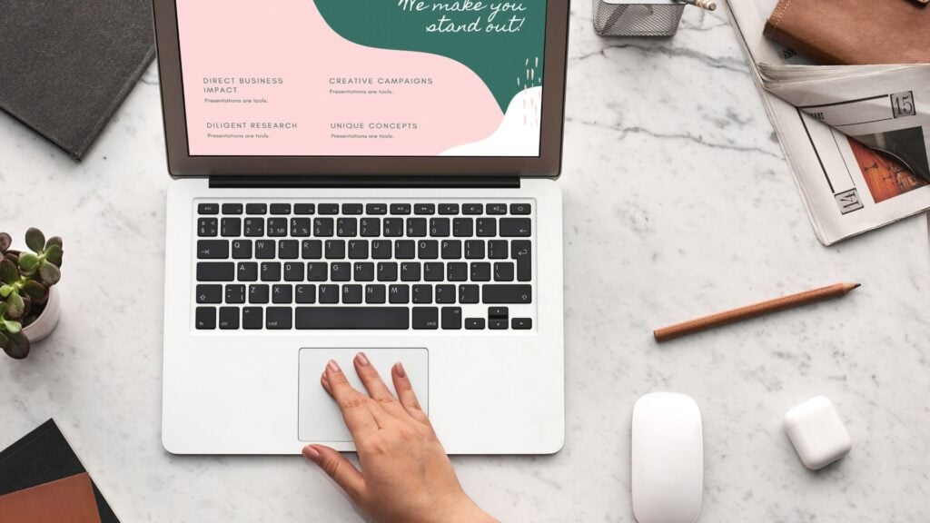 Woman creating digital products