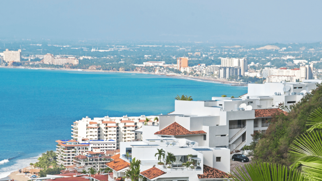 Image of beach and Puerto Vallarta resort