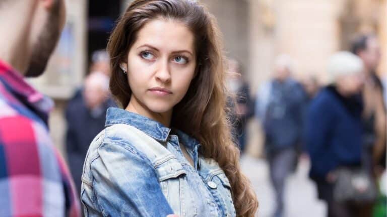 Woman making a rude face