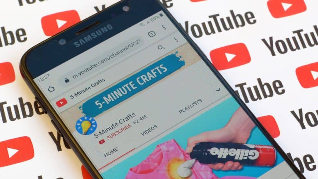 Watching a video on a phone