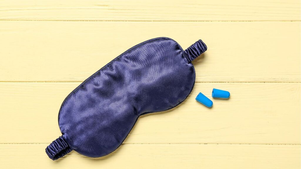 Eye mask and earplugs