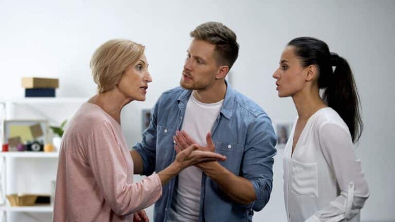 Man arguing with family