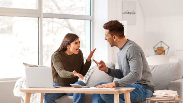 Couples arguing and fighting