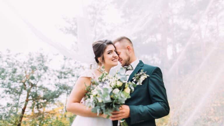 Happy couples at wedding