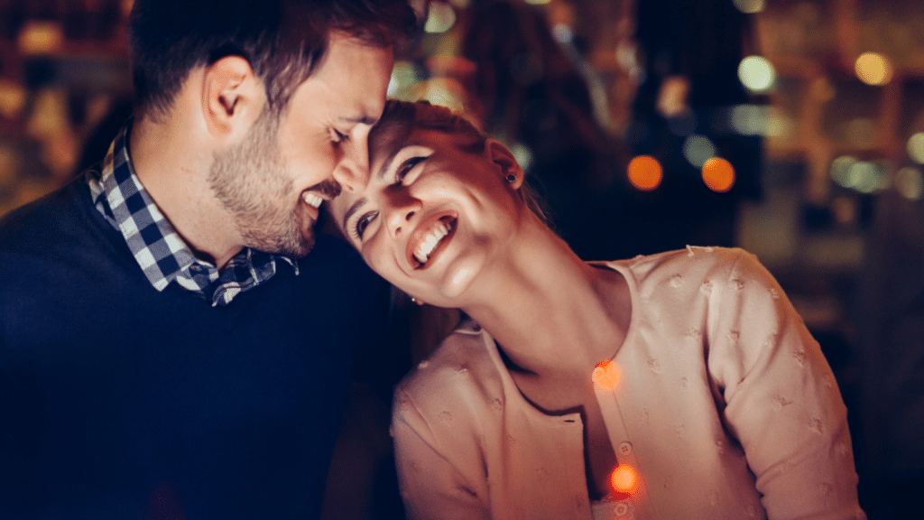 Couple in a restaurant on a date