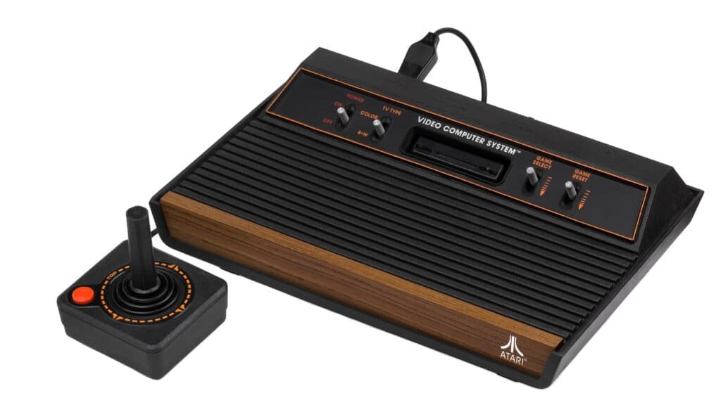 Old school vintage Atari wooden console
