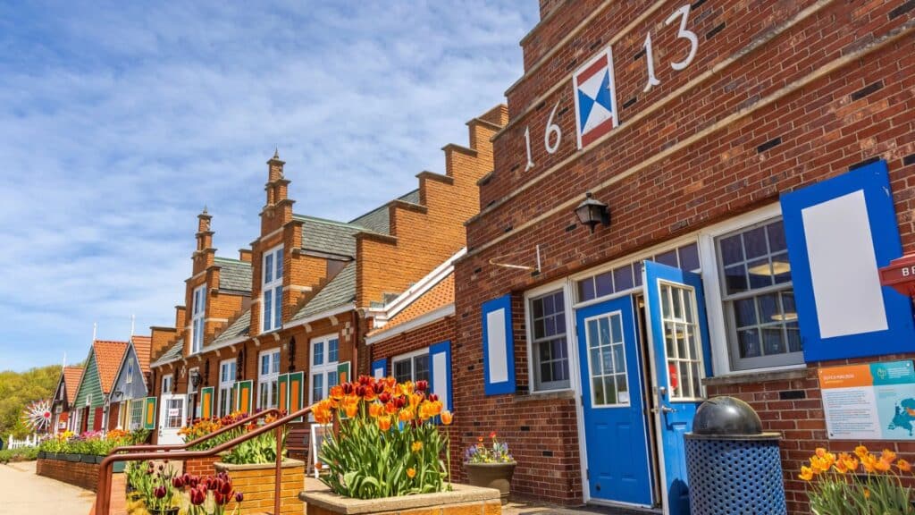 Beautiful street in smalltown Holland, Michigan