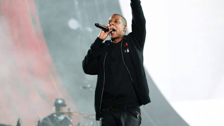Rapper Jay Z on stage