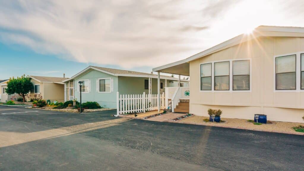 Mobile homes in a mobile home park