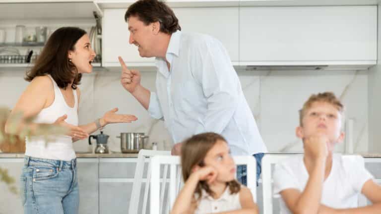Kids listening while their parents argue