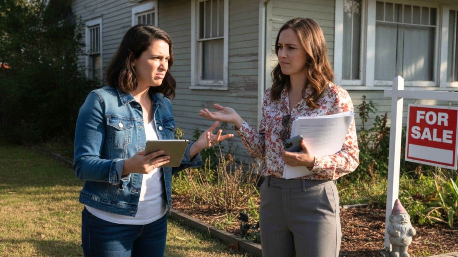 Woman arguing with her female realtor